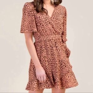 Size medium cheetah wrap dress from Francesca’s boutique!
